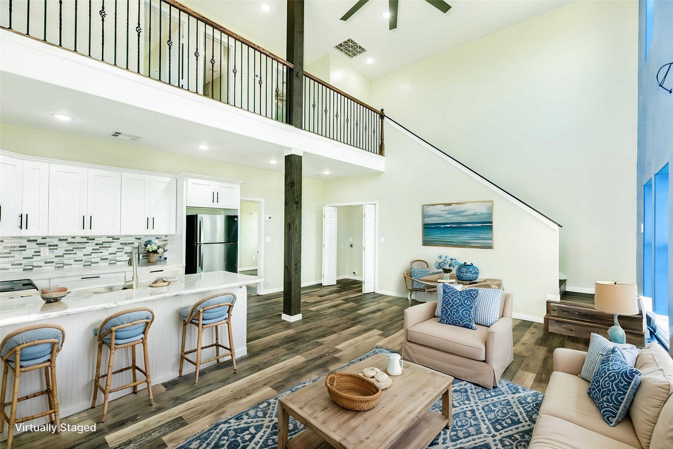 4726 Palm Street Freeport, TX 77541 - Photo 4 of 30 a living room with furniture kitchen view and a large window