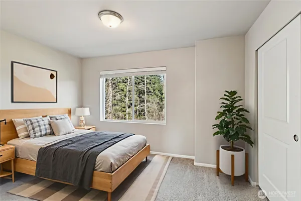 an empty room with a window