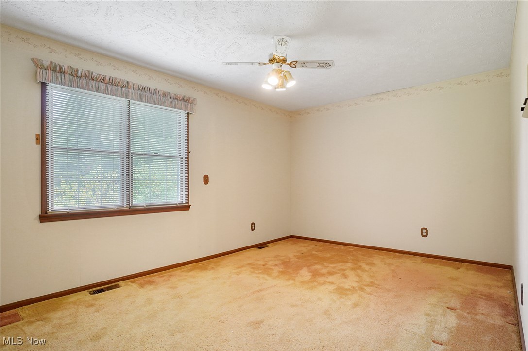 7300 Morley Road Painesville, OH 44077 - Photo 37 of 50 Carpeted spare room with a textured ceiling and baseboards
