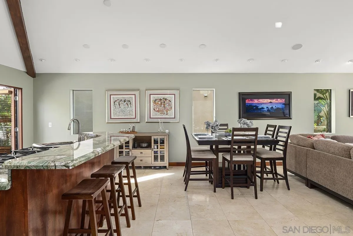 13613 Mar Scenic Drive Del Mar, CA 92014 - Photo 13 of 46 a view of a dining room with furniture