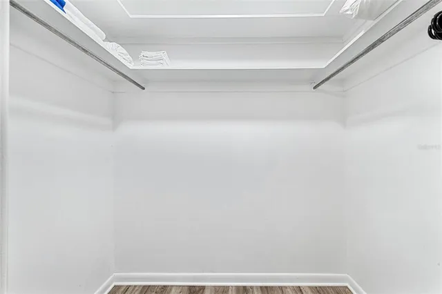 a view of small space with racks on the wall