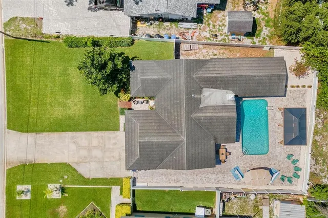 a aerial view of a house