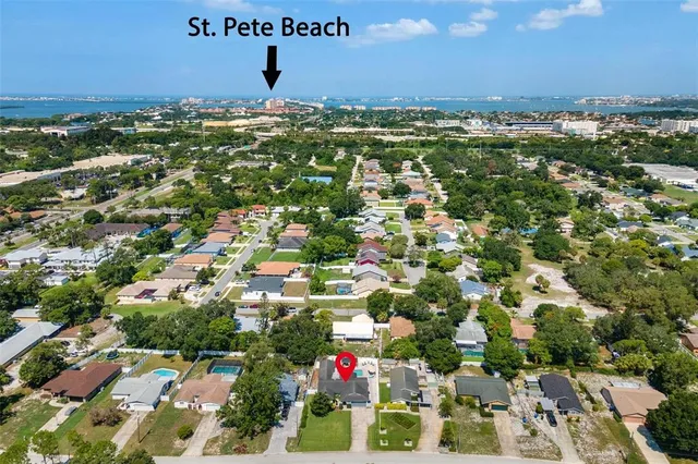 an aerial view of multiple house