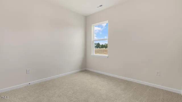 an empty room with a window