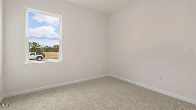 an empty room with a window