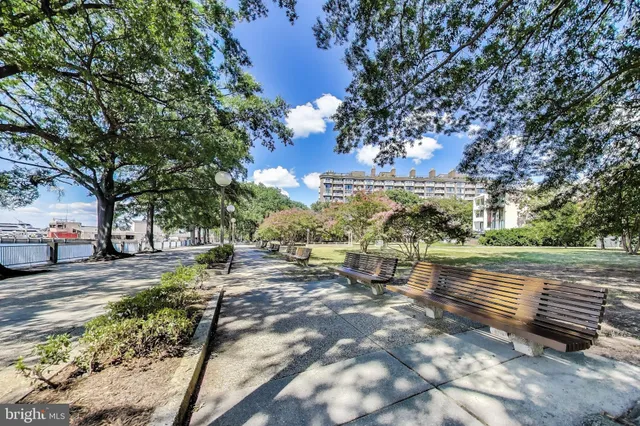 a view of a balcony with a swing