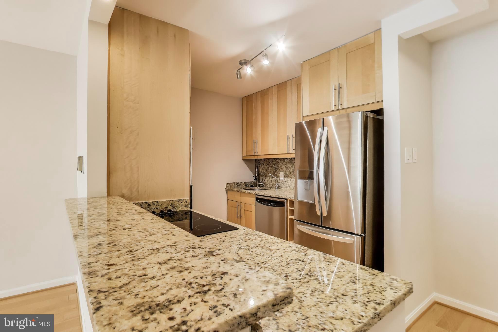 1435 4th Street Southwest, Unit B609 Washington, DC 20024 - Photo 10 of 28 Sleek modern kitchen with granite accents.