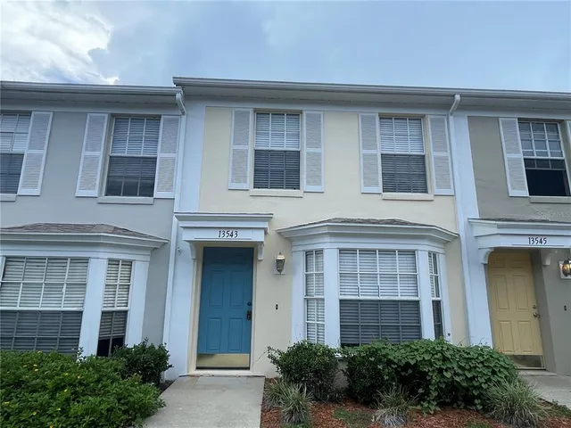 a front view of a building