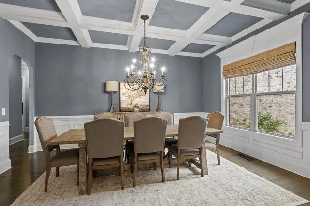 a balcony with trees in front of it