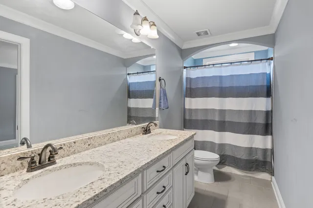 a room with furniture