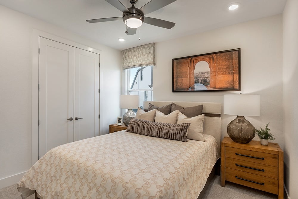 1804 Plum Tree Way Georgetown, TX 78628 - Photo 17 of 30 a bedroom with a bed and a painting on the wall