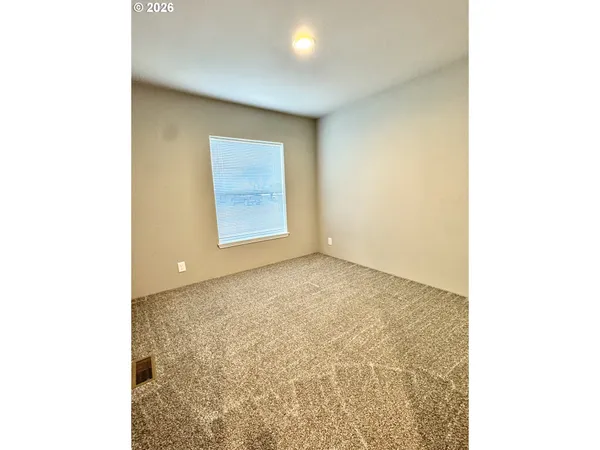 an empty room with closet