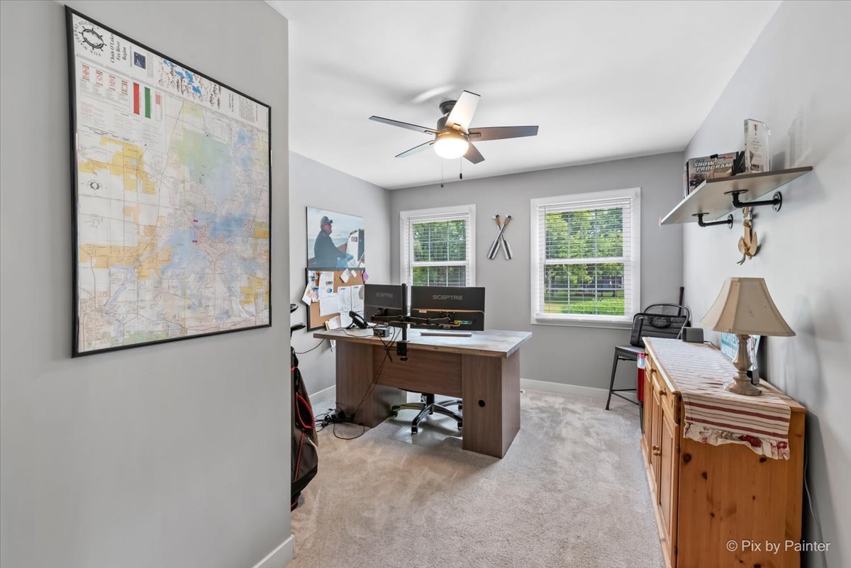 3205 Ramsgate Lane Johnsburg, IL 60051 - Photo 13 of 41 a view of a workspace with furniture and a window