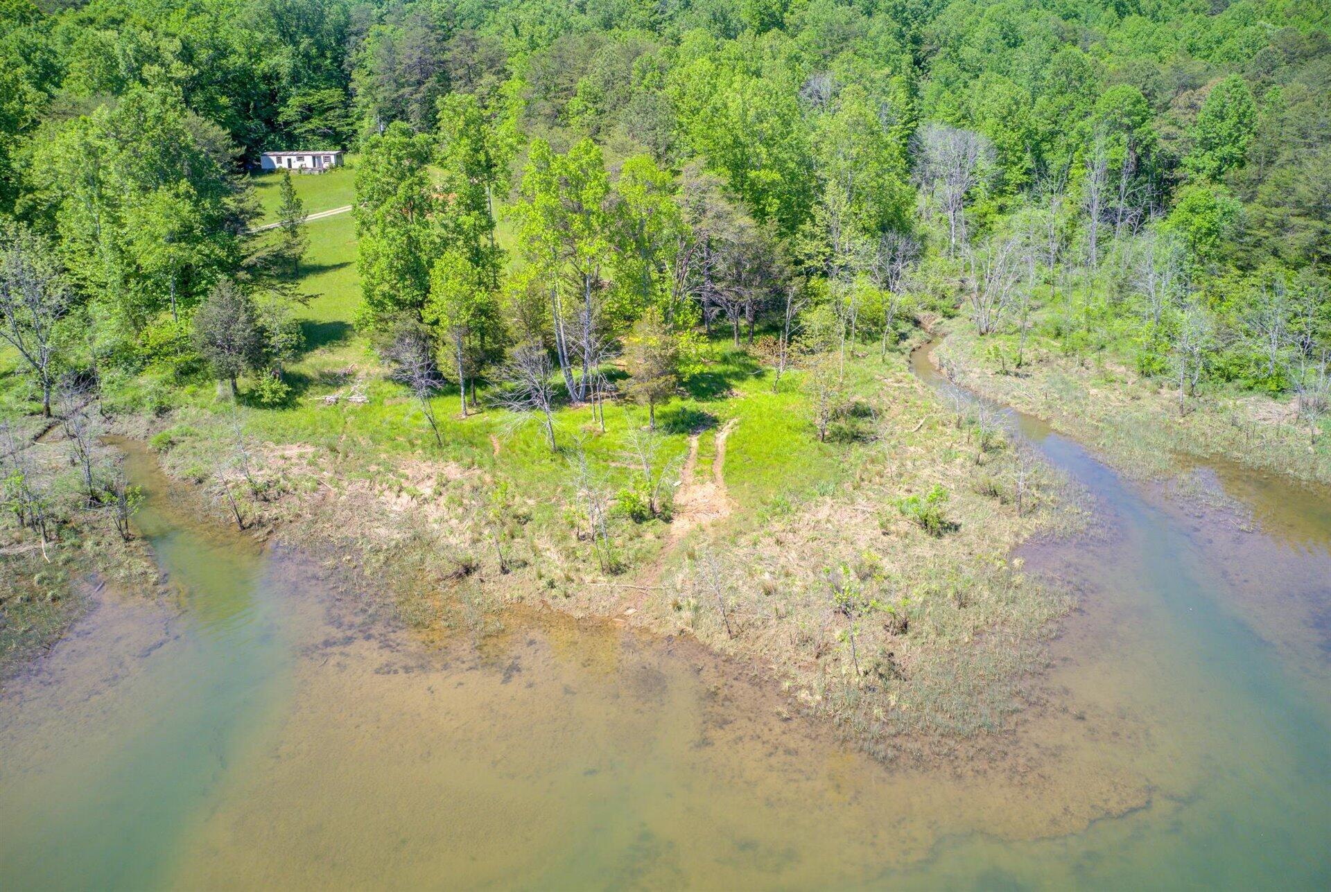 615 Faith Cove Road Sandy Level, VA 24161 - Photo 42 of 49 a view of a lake with a yard