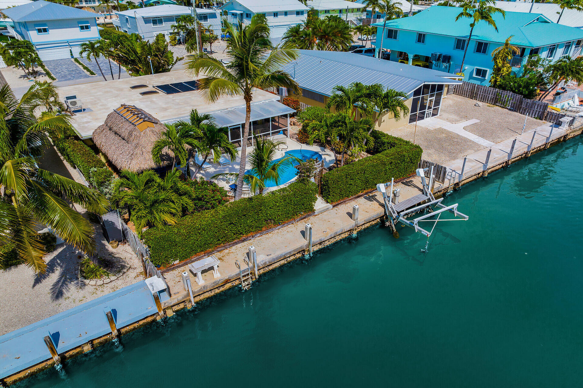 351 5th Street Key Colony Beach, FL 33051 - Photo 13 of 43 Aerial Canal - Dock