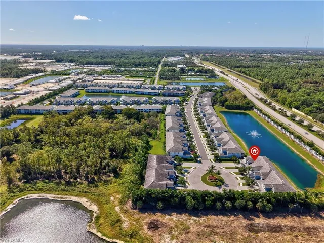 an aerial view of multiple house