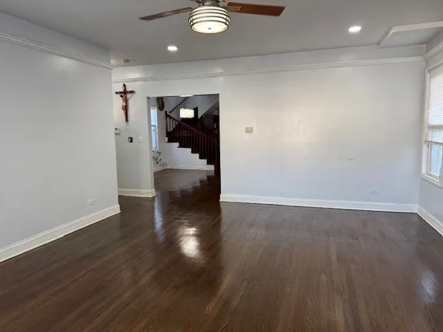 a view of livingroom with furniture and wooden floor