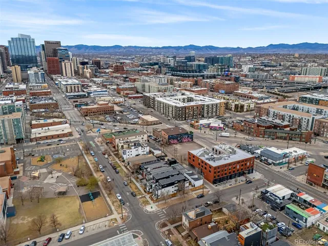 an aerial view of city