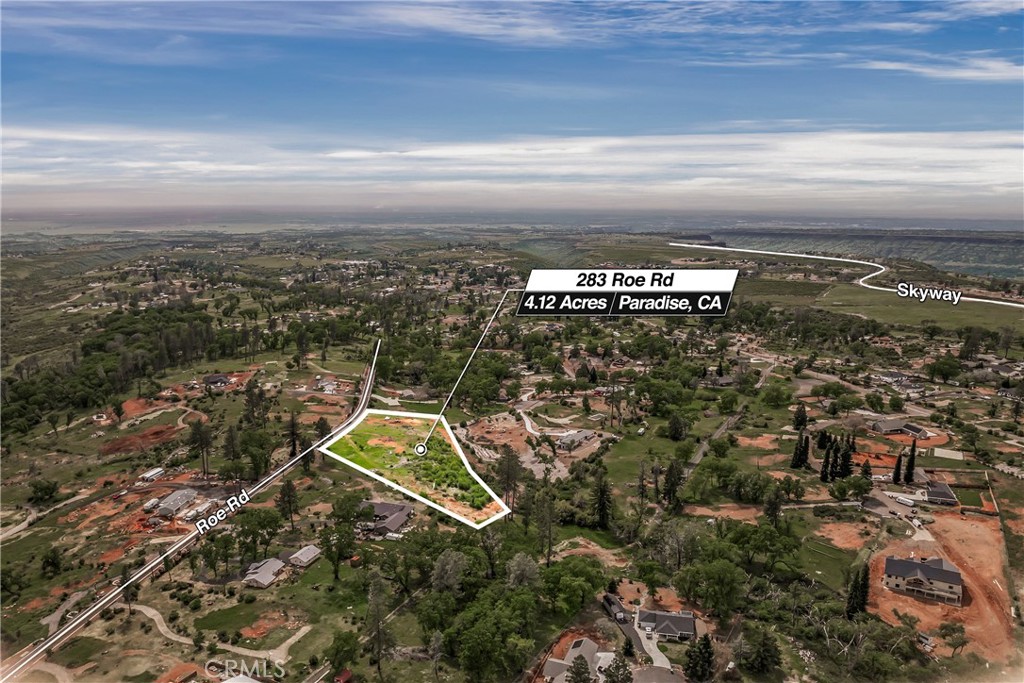 283 Roe Road Paradise, CA 95969 - Photo 5 of 33 an aerial view of a residential houses with a yard