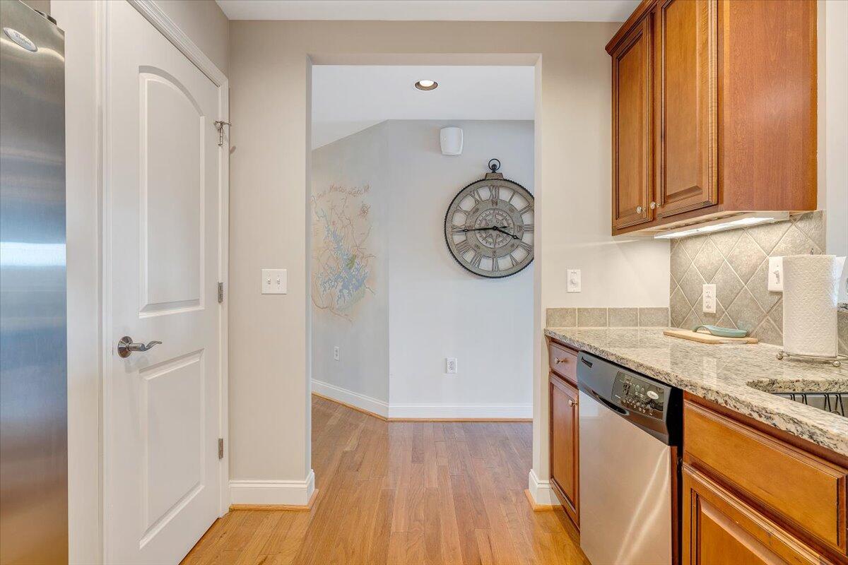 100 Bridgewater Pointe Place, Unit 502 Moneta, VA 24121 - Photo 18 of 54 a view of a hallway with wooden floor