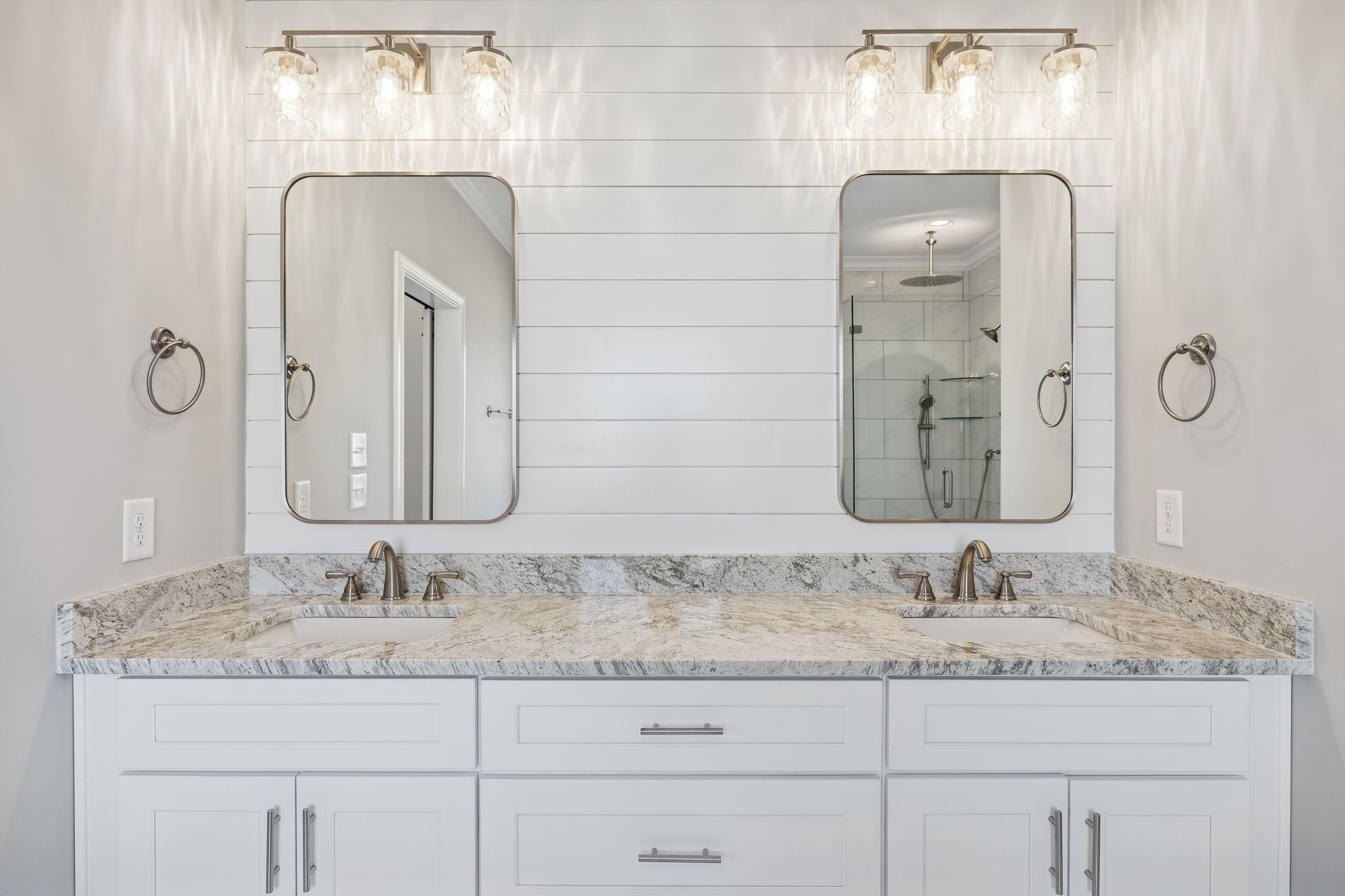 13821 Cainsville Road Lebanon, TN 37090 - Photo 34 of 68 a bathroom with a granite countertop sink and a mirror