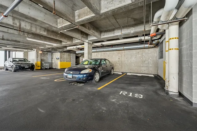 a view of a city with tall buildings