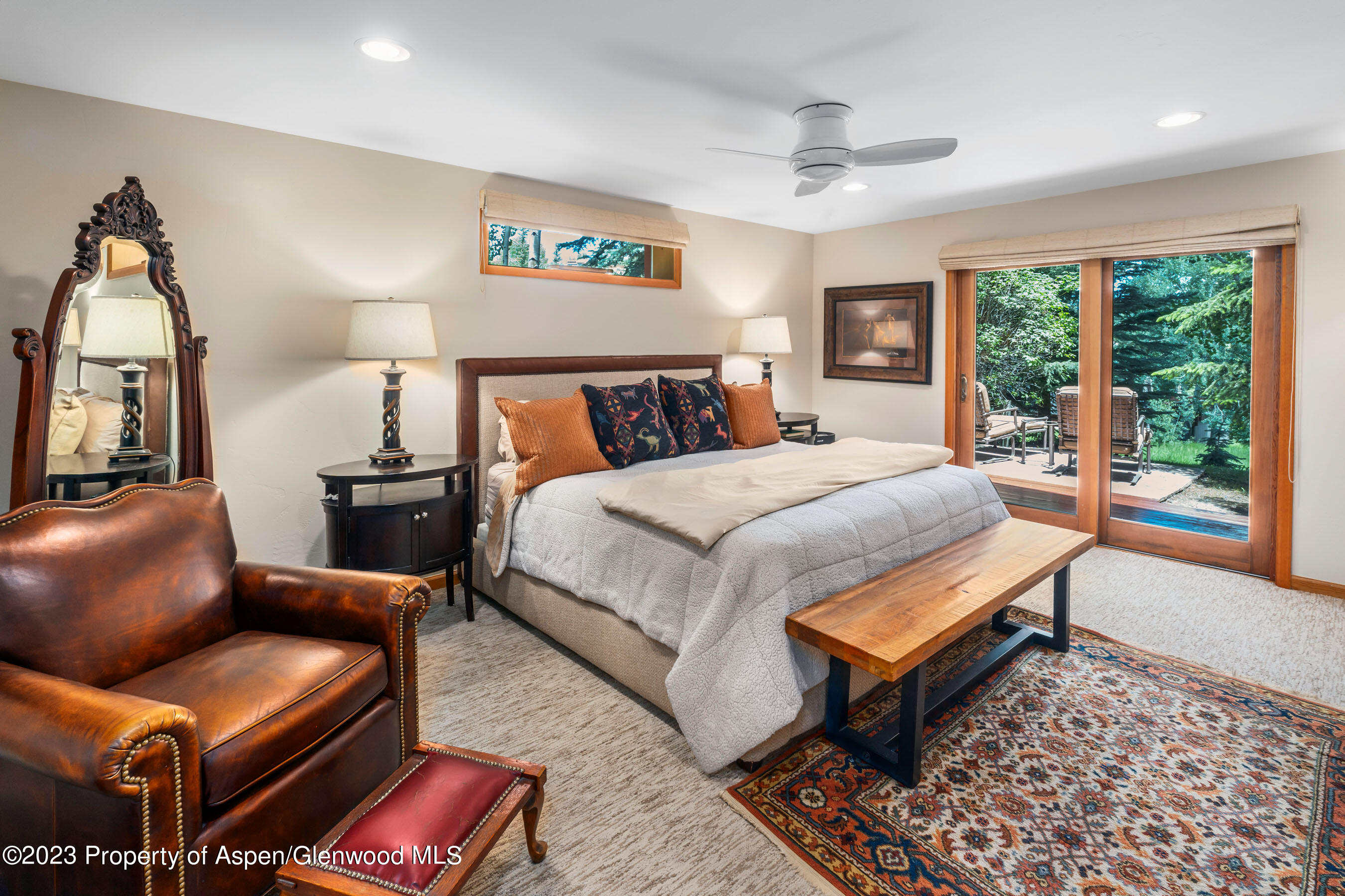 164 Meadow Lane Snowmass Village, CO 81615 - Photo 14 of 29 Primary Suite with Private Outdoor Patio