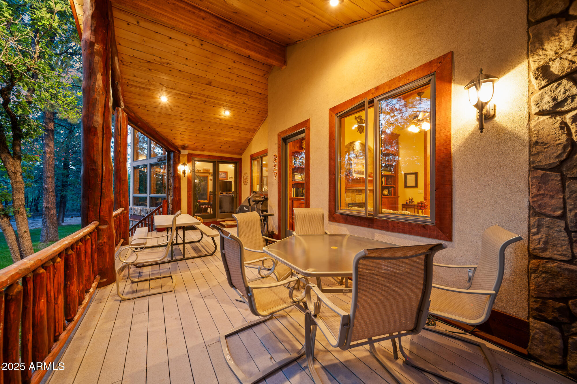 5468 Apache Trail Pinetop, AZ 85935 - Photo 19 of 73 a view of a chairs and table in the balcony
