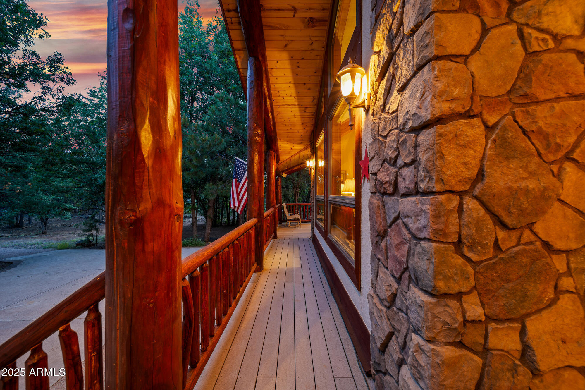 5468 Apache Trail Pinetop, AZ 85935 - Photo 20 of 73 a view of balcony with wooden floor and fence