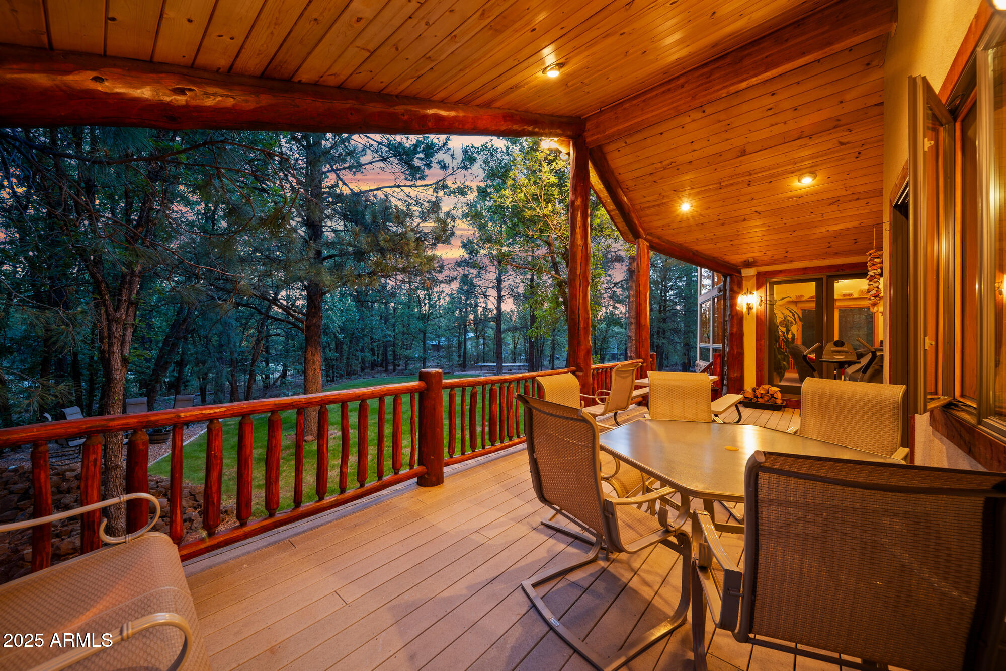 5468 Apache Trail Pinetop, AZ 85935 - Photo 21 of 73 F side deck twilight view