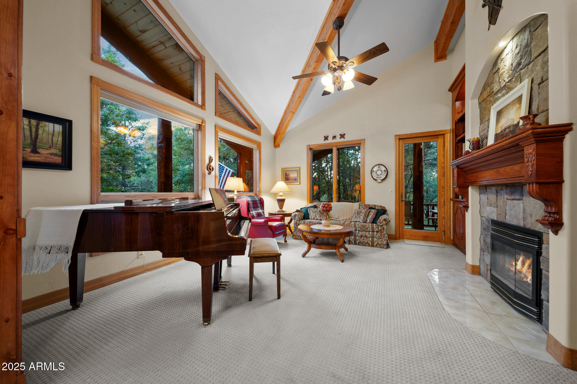 5468 Apache Trail Pinetop, AZ 85935 - Photo 24 of 73 a living room with furniture and a fireplace