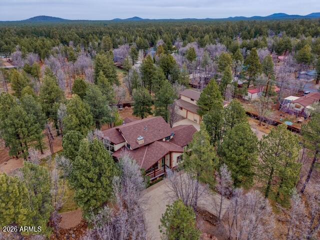 5468 Apache Trail Pinetop, AZ 85935 - Photo 73 of 73 an aerial view of a houses with outdoor space and mountain view