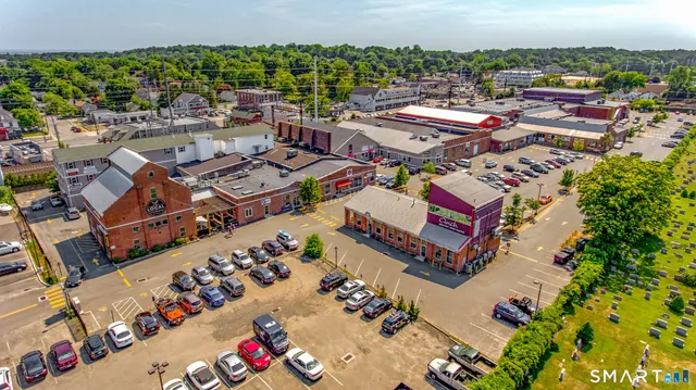 an aerial view of a city