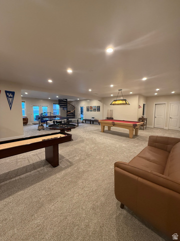 3145 South 500 West Vernal, UT 84078 - Photo 19 of 64 Game room featuring billiards and recessed lighting