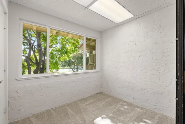 an empty room with a window