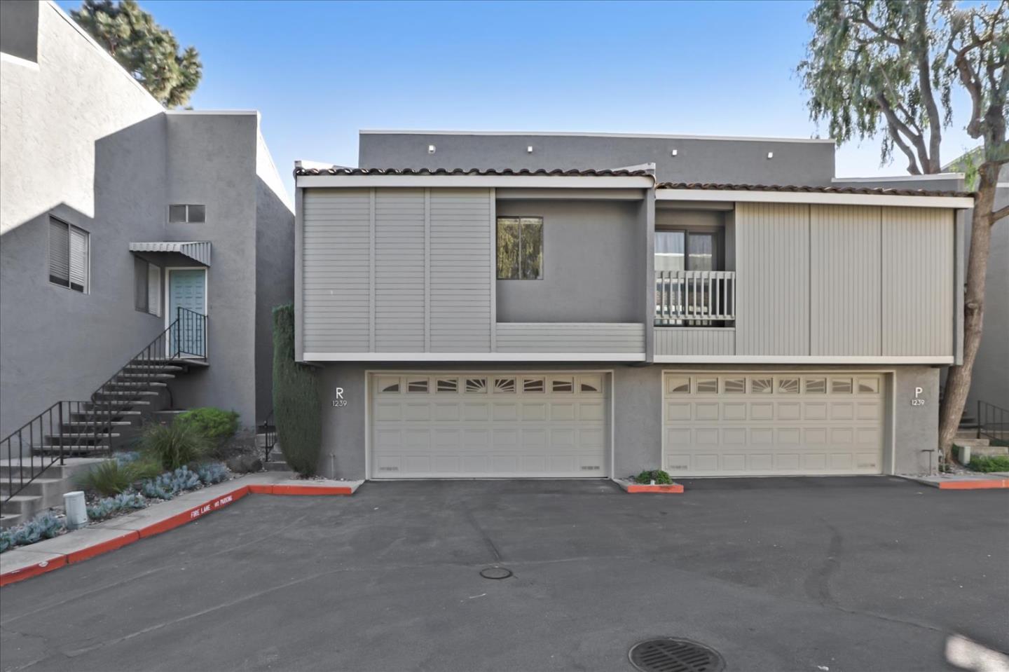front view of a house with a garage