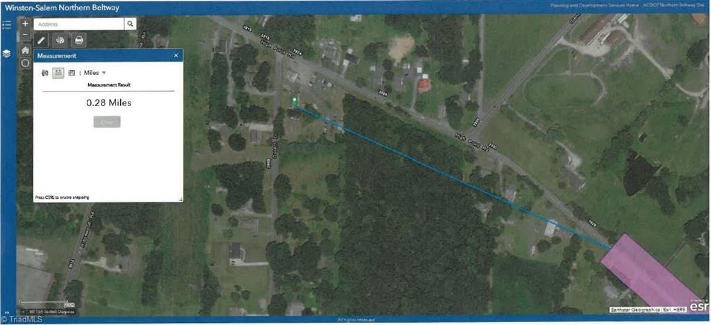 3828 High Point Road Winston-Salem, NC 27107 - Photo 29 of 29 Aerial Photo showing distance