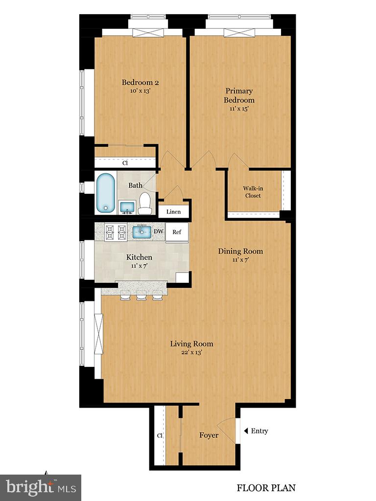 4100 W Street Northwest, Unit 101 Washington, DC 20007 - Photo 28 of 28 Floorplan