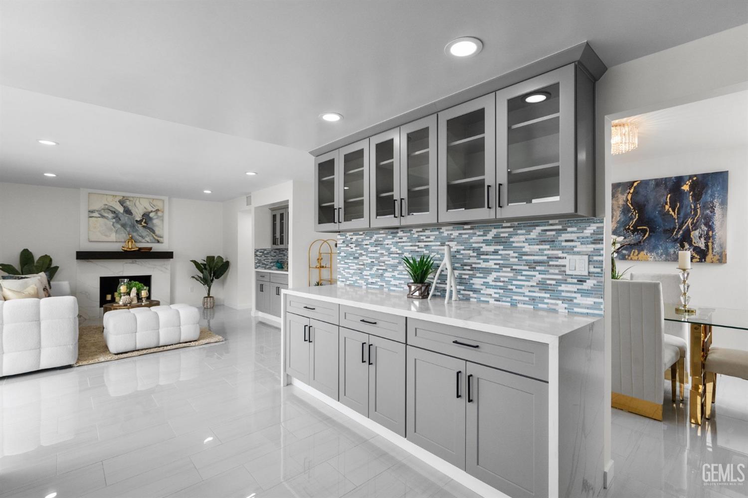 Undisclosed Address Sun Valley, CA 91352 - Photo 9 of 44 a large white kitchen with cabinets