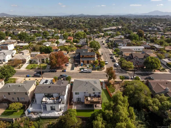 an aerial view of a city