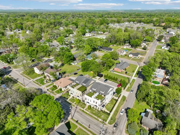 an aerial view of multiple house