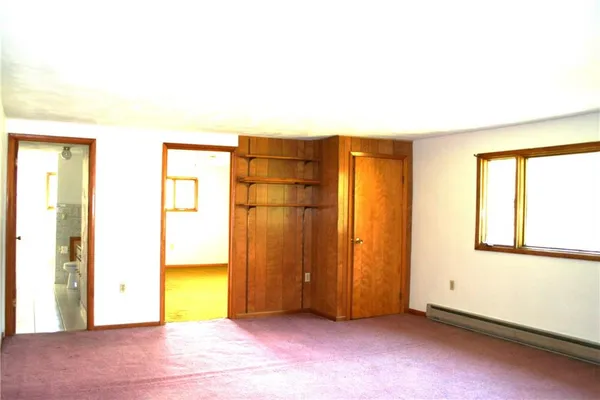 an empty room with a window