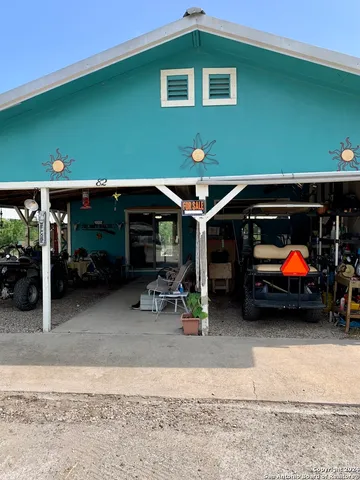 a view of car parked in garage
