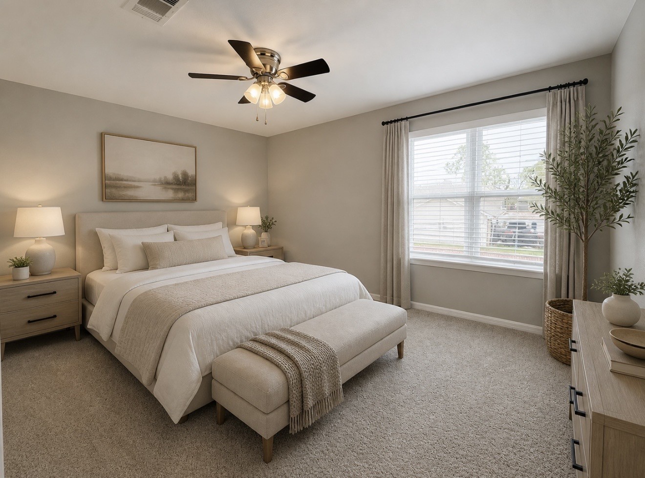 5100 Allendale Road, Unit 206 Houston, TX 77017 - Photo 6 of 9 a bedroom with a large bed and a window