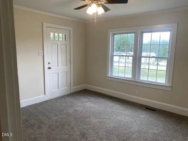 an empty room with a window