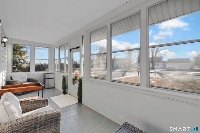 a outdoor space with furniture and windows