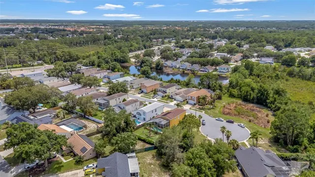 an aerial view of a city