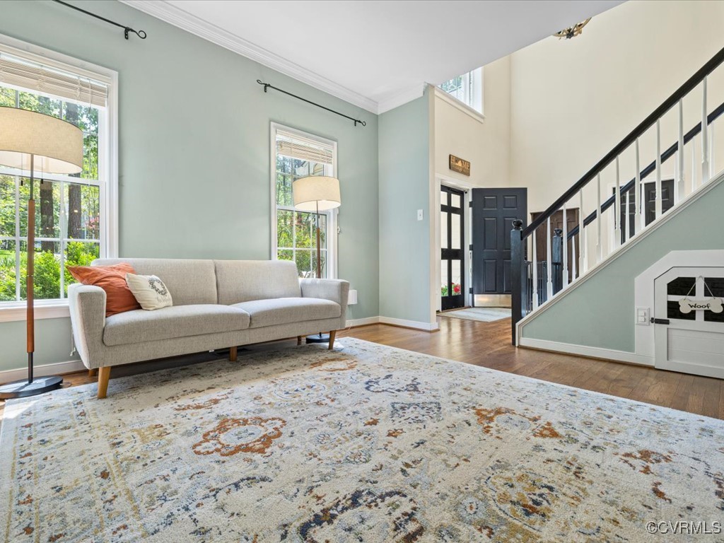 15418 Foxvale Way Midlothian, VA 23112 - Photo 16 of 50 a living room with furniture and a flat screen tv