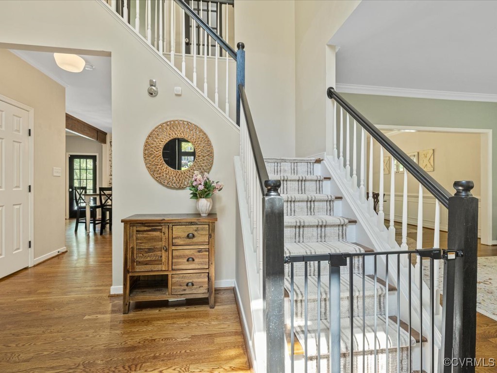 15418 Foxvale Way Midlothian, VA 23112 - Photo 3 of 50 a view of an entryway with wooden floor
