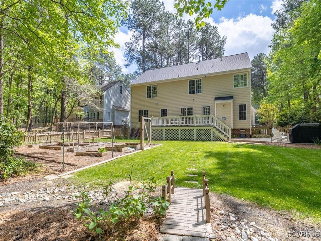 15418 Foxvale Way Midlothian, VA 23112 - Photo 36 of 50 a view of a house with backyard and sitting area